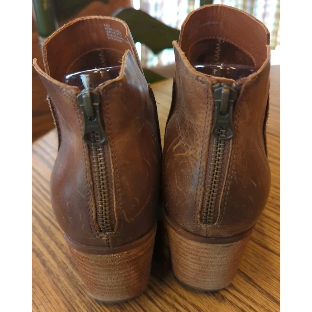 Bundle Kork Ease Brown Leather‎ Boots Booties Size 9.5 M